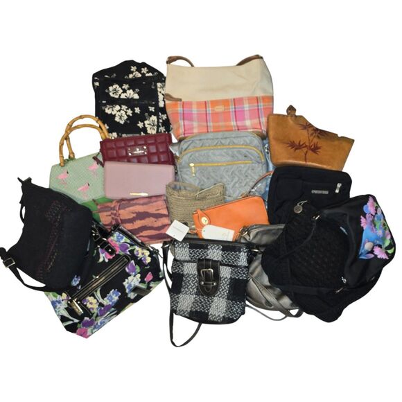 Variety of Purses Shoulder Hand Bags Sling Wallets Crossbody Tote Bundle 19Pcs - Picture 2 of 3